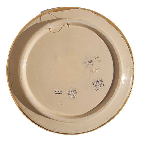 Vintage‎ Christmas Western Germany Weihnachten Salt Glaze 1985 Wall Décor Plate - Picture 3 of 12